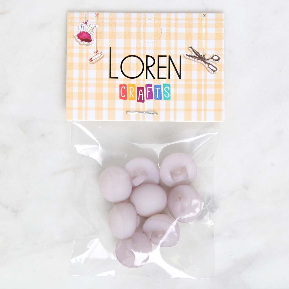 Loren Crafts 8'li Lila Düğme - 1772